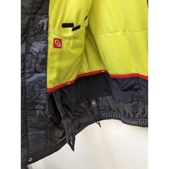 Quiksilver Travis Rice Jacket Boys' Sz 14 Black Gray Snowboarding - Picture 8 of 11